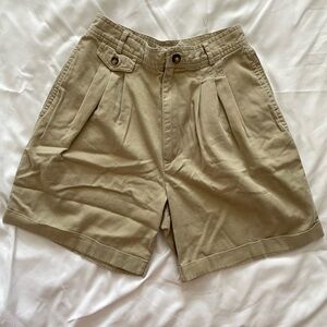 Vintage Rafaella High-Waisted Pleated and Cuffed Mom Shorts